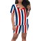 Women's casual printed striped two-piece set