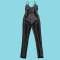 Hot selling hot diamond perspective suspender elastic slim fit jumpsuit