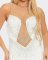 Hot Diamond Pearl Splice Perspective Split Elastic Wrap Hip Fit Sleeveless Dress