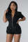 Sexy large pocket zippered work suit jumpsuit