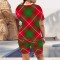 Women's casual temperament plaid multi-color two-piece set
