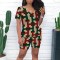 Women's casual printed striped two-piece set