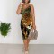Sexy suspender animal print dress (S-3XL)
