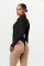 Sexy and fashionable jumpsuit with round neck and off shoulder patchwork, long sleeved solid color slim fit, versatile