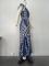 Loose random print tie dye large hem dress
