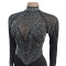 Fashionable women's clothing hot diamond mesh dress long skirt new