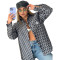 Summer New Cool Silk Cotton Embroidered Women's Slim Fit Shirt