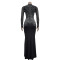 Women's clothing new hot diamond long dress V-neck