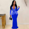 Women's clothing new hot diamond long dress V-neck
