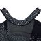 Fashionable women's clothing new hot diamond round neck dress long
