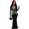 Women's clothing new hot diamond long dress V-neck