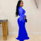 Women's clothing new hot diamond long dress V-neck