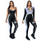 Summer and autumn trendy temperament women's casual fashion sports two-piece set