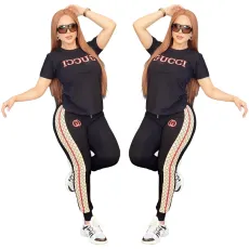 Autumn New Fashion Casual Embroidery Elegant Women's Two Piece Set