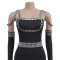 Women's new suspender hot diamond long jumpsuit INCLUDED GLOVES