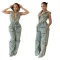 Hot selling casual stretch nostalgic jumpsuit