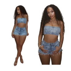 Hot selling elastic bra shorts set