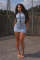 Hot selling vest short skirt elastic set