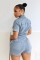Hot selling elastic slim fit short sleeved jumpsuit