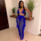 Solid color perspective mesh suspender and pants set of two, including underwear