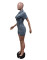 Hot selling elastic slim fit short sleeved jumpsuit
