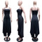Solid color sexy suspender Harlan pants jumpsuit