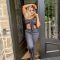 Sexy, fashionable, personalized, slim fitting ribbed set Two pockets