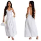 New elegant and sexy backless suspender long skirt with elegant temperament