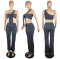 Sexy, fashionable, personalized, slim fitting ribbed set Two pockets