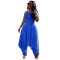 Solid color sexy suspender Harlan pants jumpsuit