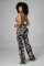 Fashionable and sexy digital printed swimsuit mesh three piece set