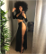 Side Split Stella Sexy Hoop Details Long Dress Set