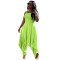 Solid color sexy suspender Harlan pants jumpsuit