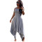 Solid color sexy suspender Harlan pants jumpsuit