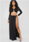 Side Split Stella Sexy Hoop Details Long Dress Set