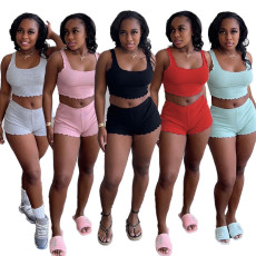 Sleeveless vest and shorts two-piece set