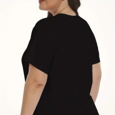 Women's plus size shirt casual collar short sleeved T-shirt top