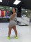 Fashionable solid color hanging neck zippered jumpsuit