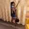 Polyester fabric zipper sleeveless straight tube jumpsuit shorts