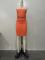 Solid color hot diamond neck tie low waisted dress