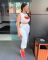 Fashion and casual positioning printed vest and pants set