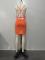 Solid color hot diamond neck tie low waisted dress