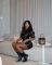 PU solid color sleeveless tight fitting hip wrap dress