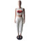 Fashion and casual positioning printed vest and pants set