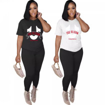 Printed Fashion Casual Set Street Two Piece Set