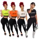 Fashion printed belly button two-piece set