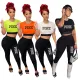 Fashion printed belly button two-piece set