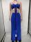 Solid color chest hugging top and wide leg pants set for women's clothing, two-piece set