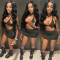 Women's Spring/Summer New Product Personalized Sexy Two piece Skirt Set