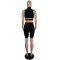 Summer new sexy slim fit sleeveless shorts two-piece set